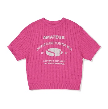 87MM t AMATEUR CABLE KNIT (PINK)