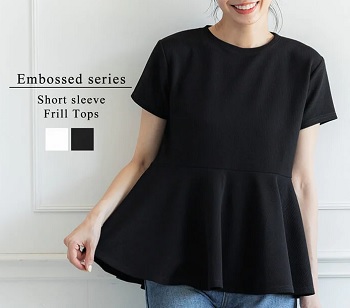 coca-Short sleeve Frill Tops