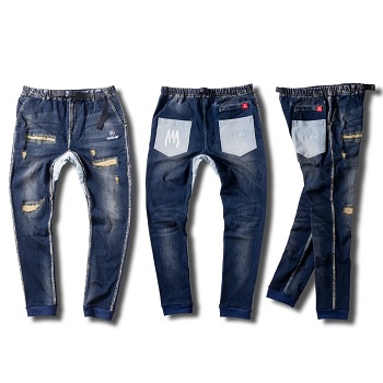 switch-on-EZ stretch damage denim pants